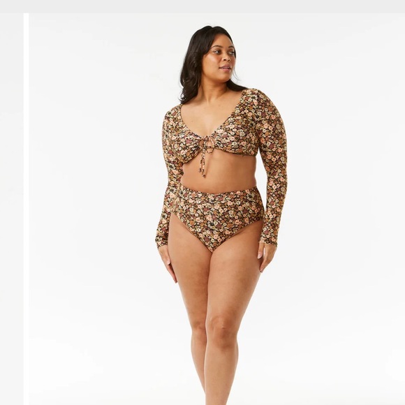 Rip Curl Sea Of Dreams Crop Long Sleeve Surf Swim Top - Picture 2 of 7